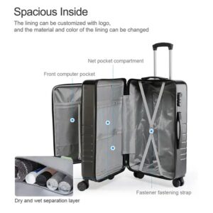 Multifunctional High Quality Carry On Trolley Front Open Easy Access Laptop Pocket Business Suitcase Luggage - Image 4
