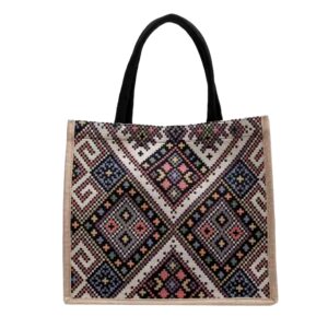 Large Capacity Bag for Women 2024 New Fashion One Shoulder Tote Bag Ethnic Style Student Handheld Classbag Trend - Image 3