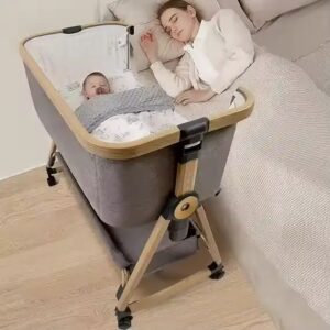 Playkids Aluminium Baby Cot Crib Folding Baby Bed Cradle Portable New Cradle For Baby Kids' Cribs - Image 6