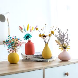 Fashionable Colorful Small Aromatherapy Bottles Matte Delicate Ceramic decorative Flower Vase On Desktop - Image 3