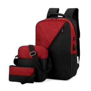 3pcs in 1 Travel Bag Women Men Business Laptop Backpack Teenagers Girls Boys School Bags - Image 3