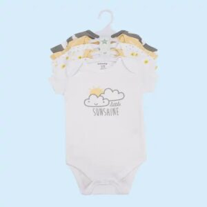 5 in 1 new born baby gift set short sleeve romper baby onesie cotton baby 5pcs clothes clothing - Image 7
