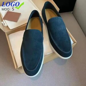 Luxury Designer High Quality Top Suede Cow Leather Casual Dress Shoes Flat Loafers For Men - Image 4