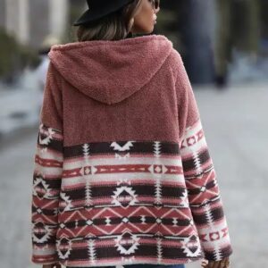 Classic Women Long Sleeve Loose Zipper Hoodie Jacket Thick Warm Fur Casual Coats Ladies - Image 5