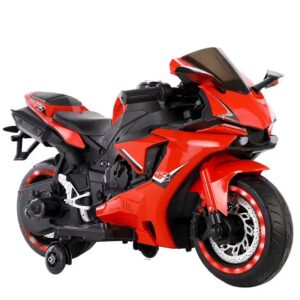 Mini Electric Motorcycle for Kids Red Ride-On Car with Remote Control Powered by Battery Unisex Powerwheels - Image 4