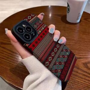 Newest National Pattern Printing TPU Artificial Leather Mobile Phone Cover Case For Iphone 7 8 X Xr Xs 11 12 13 14 15 16 Pro Max - Image 6