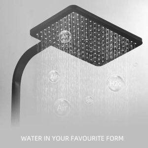 High water pressure black plated bath 9 inch water saving square bath ceiling overhead rain head shower - Image 6