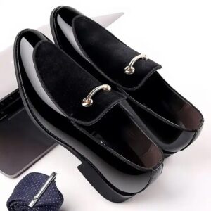 New large size men's business dress shoes pointed men's shoes a slip-on casual lazy shoes - Image 9