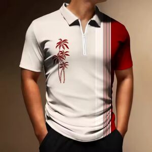 Polo Shirt Street Leisure Fashion Short Sleeve Clothing Print 3D Knitted Fabric Casual Polyester Digital Printing - Image 3