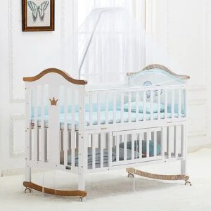 High Quality Pine Wood Multifunctional Baby Crib Luxury Newborn Swing Bed for Kids for Living Room or Hospital Use - Image 3
