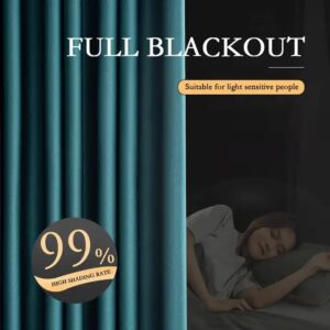 Deluxe blackout curtains new trend Linen grain 100% Blackout Curtain Fabric for Home for Hotel - Image 3