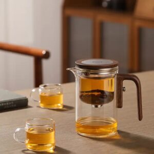 Tea separation all-glass heat-resistant filtering tea-making artifact magnetic bubble-absorbing teacup - Image 7