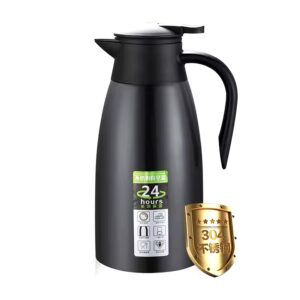 2 Liter Black Stainless Steel Thermal Kettle Vacuum Flask Thermos Jug Camping Kettle Hot Water Jug Food Flask Water Bottle Flask - Image 7