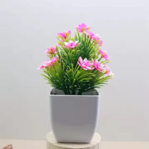 Plant rose bonsai desktop decoration plastic artificial green potted plant decoration wholesale - Image 5