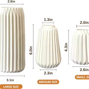 Modern creative 3-piece set white ceramic vase for home decor centerpieces decor - Image 6