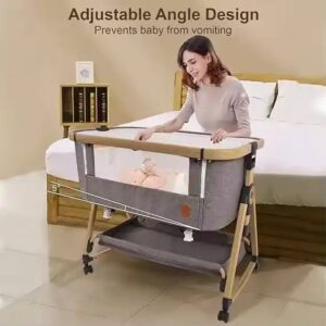 Playkids Aluminium Baby Cot Crib Folding Baby Bed Cradle Portable New Cradle For Baby Kids' Cribs - Image 5
