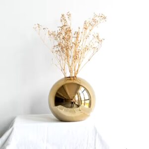 Vase Set of 3 Ball Shape Round Vase for Table Centerpiece Wedding Dining Office Living Room Decor - Image 4