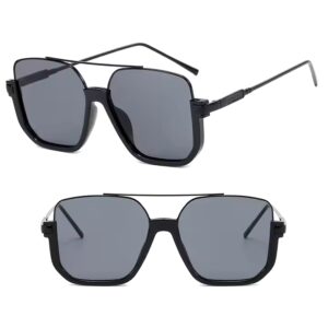 DL Glasses Retro Square Metal Half Frame Rimless Sun Glasses Vintage Double Bridge Irregular Women Sunglasses Men 2023 gafas - Image 5