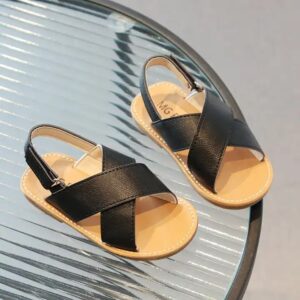 Kids Girl's Flat Sandals Cute Summer Shoes Open Toe Ankle PU Leather Sport Sandals Beach Sandal Water Shoes - Image 3
