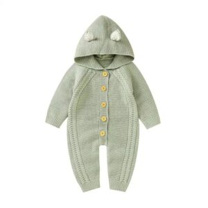 Mimixiong Knitted Newborn Baby Rompers Clothing Jumpsuits Babies Clothes Toddler Hoodie Rompers Onesies Sweaters - Image 2