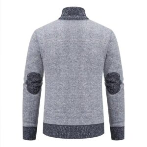 Autumn Winter 2024 New Fashion Men Zipper Long Sleeve Cardigan Coat Plus Size Knitwear Sweater - Image 5