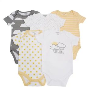5 in 1 new born baby gift set short sleeve romper baby onesie cotton baby 5pcs clothes clothing - Image 6