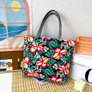 large - capacity shoulder women's bag printed canvas handbag tote canvas shopping bags - Image 5