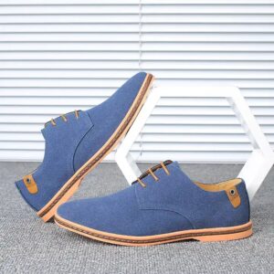 Men's Casual Shoes Suede Men's Casual Shoes Flat Big Size Men Casual Dress Shoes - Image 1
