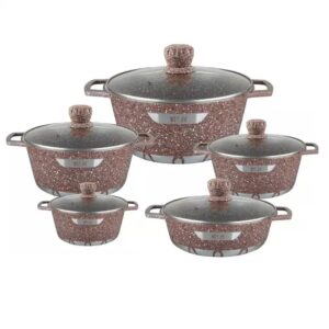 Granite Cookware Sets 10 Pieces Non-Stick Aluminum Utensils Kitchen Cookware Manufacturers - Image 6