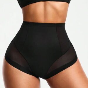 Woman tummy control Shaperwear Butt Shaping Underwear Contrast Mesh Shaper Panty - Image 5