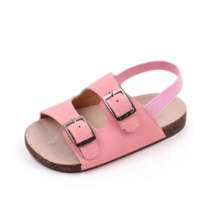 Summer baby wood bottom slippers with elastic back baby sandals hard soled non-slip toddler shoes - Image 6