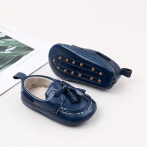 High Quality Anti-Slip Dot TPR Outsole Slip-On Dress Shoes for Boys Flat and Breathable for Spring and Autumn Seasons - Image 3
