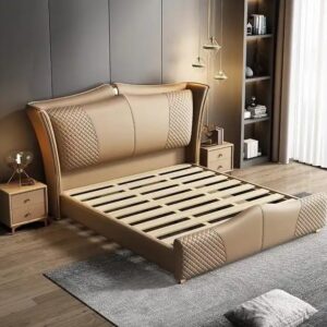 Luxury Modern Queen Size Bedroom Furniture Set Fully Assembled Adjustable Wooden Bed Morden Lingua Italiana Bedroom Furniture - Image 4