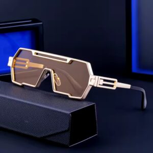 Retro Steampunk Sunglasses Brand Designer Wholesale Square Metal Frame Sun Glasses UV400 Eyewear 2024 - Image 4
