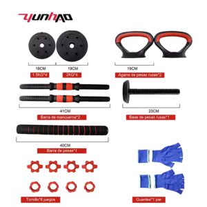 Free Weights 10 15 20 30 40 50 KG Environmental Protection Cement adjustable Dumbbells And Barbel Sets - Image 4