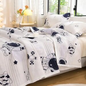 queen size double bed king Colcha de verano light weight digital printed no fading flora design summer duvet - Image 5