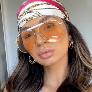Fashion Trend Metal Toad Women Sunglasses, Latest Hot Sale UV400 Oval Women Sunglasses, Metal Trend pilot Glasses - Image 4