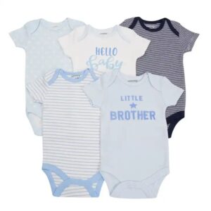 5 in 1 new born baby gift set short sleeve romper baby onesie cotton baby 5pcs clothes clothing - Image 5