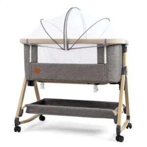 Playkids Aluminium Baby Cot Crib Folding Baby Bed Cradle Portable New Cradle For Baby Kids' Cribs - Image 7