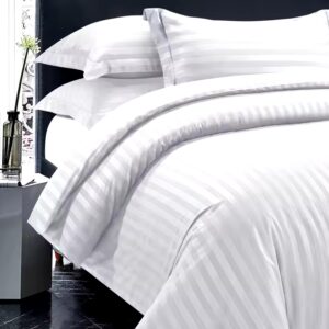 1cm 2cm 3cm customized stripe white stripe hotel bedding set stripe duvet cover set bed sheet for hotel and home - Image 4
