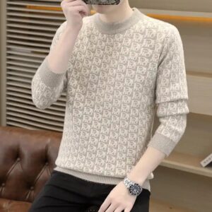Autumn and winter wear cashmere thick sweater men 2023 new high quality crewneck sweater winter warm sweater base shirt - Image 6