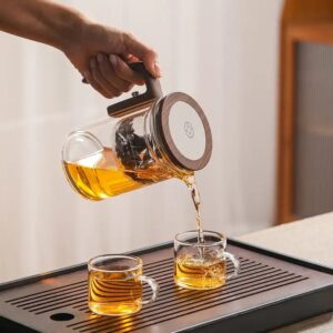 Tea separation all-glass heat-resistant filtering tea-making artifact magnetic bubble-absorbing teacup - Image 5