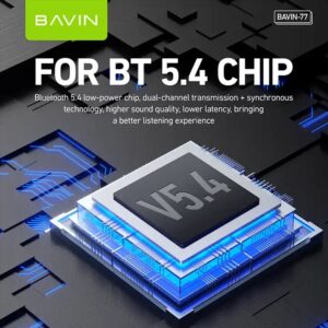BAVIN wholesale custom logo 77 blue tooth bt5.4 true wireless earbuds tws headphones with microphone - Image 7