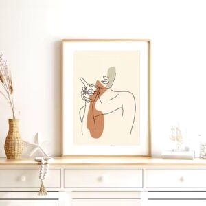 Mid Century Wall Art Set of 5, Abstract Boho Art Set of 5 Prints Bohemian Terracotta Wall Decor Art Print home Decor - Image 4