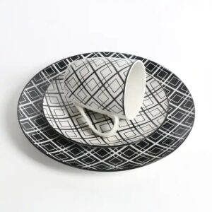 Porcelain Restaurants Bowl Dishes Plates Dinner Set Tableware Pad Printing Dinnerware Set - Image 6