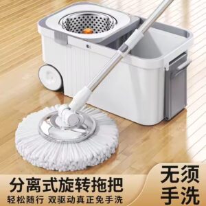 Wholesale of luxury mop buckets with wheels for simple floor cleaning by manufacturers labor-saving rotating mop kits - Image 5