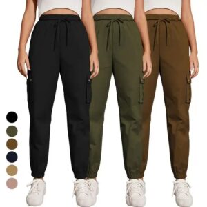 Flame Resistant Casual Loose Baggy Pant Manufacturer Ladies Trousers mujer Y2K Solid Pockets Drawstring Cargo Pants for Girls - Image 7