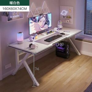 Cheap Modern Simple Gaming Table And Chair Set With Shelf For Home Computer Gaming Desk Standing Room Decoration - Image 5