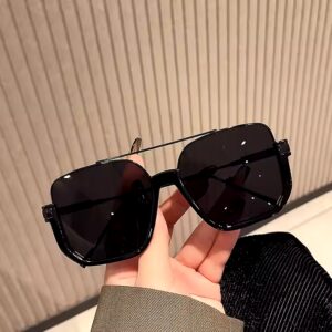 DL Glasses Retro Square Metal Half Frame Rimless Sun Glasses Vintage Double Bridge Irregular Women Sunglasses Men 2023 gafas - Image 3
