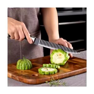 6 Pieces Scissor Vegetable Fruit Peeler Sharp Stainless Steel Kitchen Knives Set Non-stick Coating Knife Set With Gift - Image 9